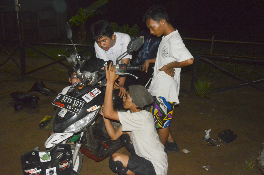 Suasana pelantikan anggota komunitas motor Yarico (foto: dok Yarico)