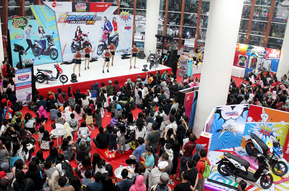 Suasana Peluncuran New Honda BeAT POP eSP di Bandung (foto: PT DAM)