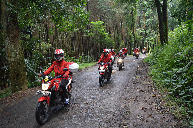 jalur yang dilalui Fun Safety Riding Rally (foto : Wahana Honda)