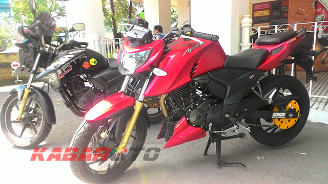 Motor TVS yang akan digunakan touring oleh 4 bikers ( Foto : Bimo hariyadi/KabarOto) 