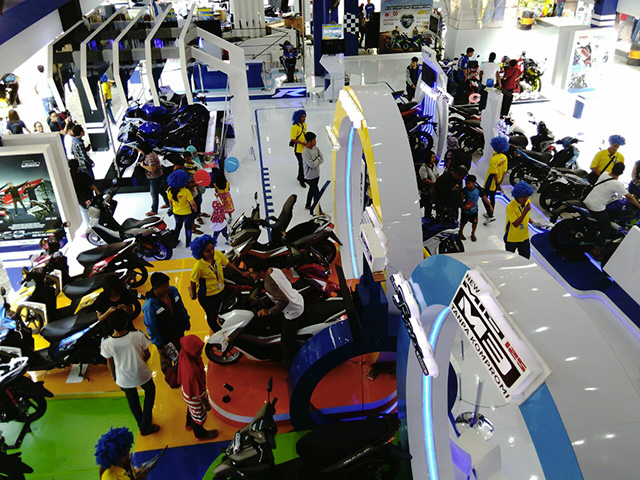 Tampak dari atas booth Yamaha motor Indonesia di JFK 2016 (Foto : Yamaha Motor Indonesia)