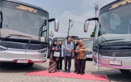 Rayakan HUT ke-33, PO SAN Luncurkan 10 Unit Bus Rute Dumai - Solo