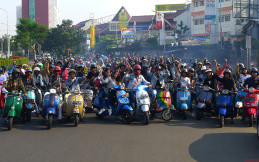 Bikers Lintas Komunitas Hadiri Sunmori Ke-4 Scooter Bintaro Independent (SBI)