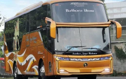 Bus Baru PO SJM Wonogiri Layani Rute AKAP Pakai Bodi Skylander R25 Fusion
