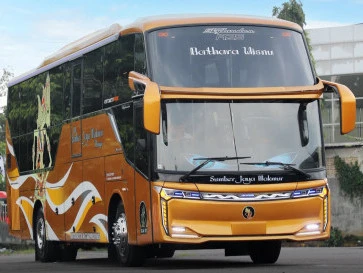 Bus Baru PO SJM Wonogiri Layani Rute AKAP Pakai Bodi Skylander R25 Fusion