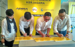 Penandatanganan Kerjasama Adira Finance Dengan OLX dan Cermati 