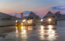 Duet Honda Jazz Ini Punya Selera Modifikasi Mirip