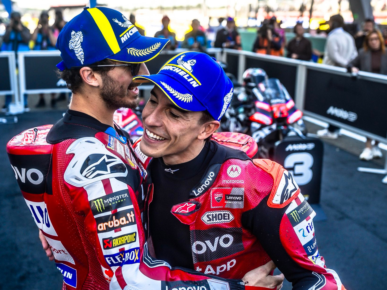 Francesco Bagnaia dan Marc Marquez