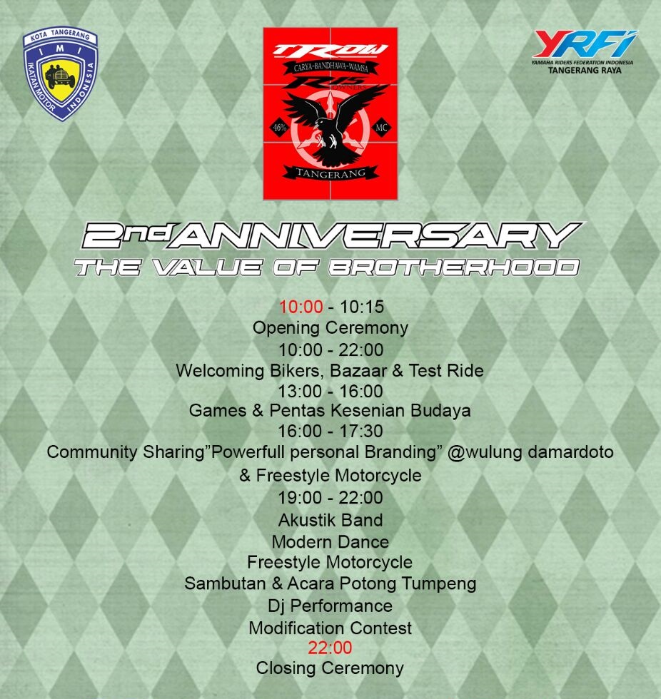 Kemeriahan 2nd Anniversary Tanggerang R15 Owners