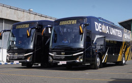 Dewa United Luncurkan 2 Unit Bus Mewah Dari Karoseri Adi Putro, Pakai Sasis Premium