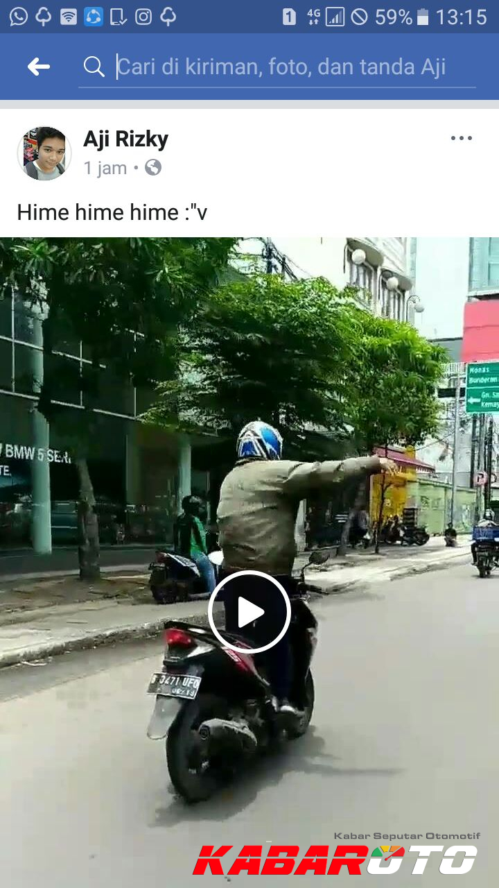 Viral, Aksi Pria Berjoget di Atas Motor