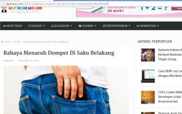 Jangan Menaruh Dompet Disaku Belakang