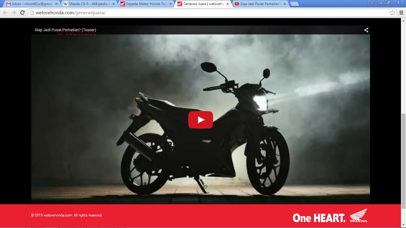 Inikah Video Teaser Honda Sonic 150R ?