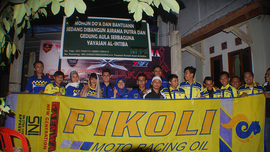 Kolaborasi 2 Komunitas pengguna Matic Yamaha Gelar Bakti sosial