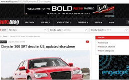 Pemasaran Chrysler 300 SRT di Stop di Amerika Serikat