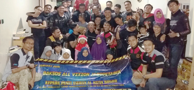 Yamaha V-Ixion se-Jabodetabek Galang Dana Untuk Panti Asuhan Mizan Amanah