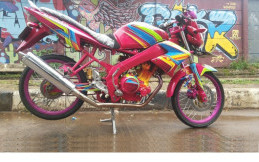 Modifikasi Yamaha V-ixion Tampilan Kue Lapis