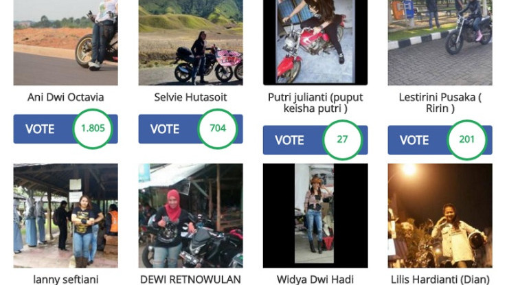 Siapa Saja 10 Peserta Lady Bikers Award 2016 yang Mendapatkan Vote Terbanyak Sementara? 