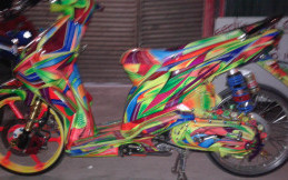 Honda BeAT 2012 Full Keliran Airbrush Grafis