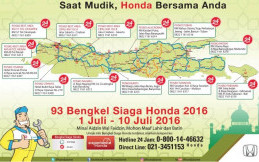 Honda Siagakan 93 Bengkel Untuk Konsumen di Jalur Mudik Lebaran