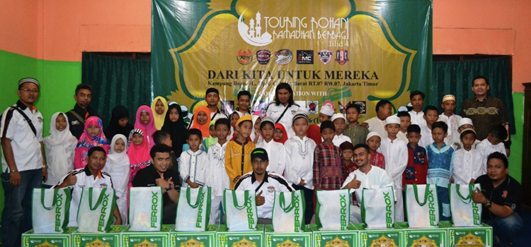 Mengisi Kegiatan Rutin di Bulan Ramadhan, Gabungan Komunitas motor Lakukan Baksos 
