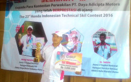 Mualif, Sang Mekanik DAM Sabet Juara Satu di Ajang 23rd Honda Indonesia Technical Skill Contest 2016