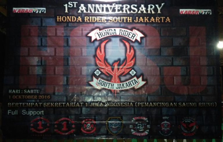 Honda Rider South Jakarta Rayakan Hari Jadi nya yang pertama