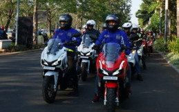 Ratusan Anggota Paguyuban Honda Motor Bekasi Meriahkan Bikers Meet Up