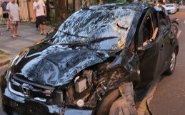 Kendarai Honda Brio, Seorang Wanita Tabrak Pejalan Kaki Hingga Tewas