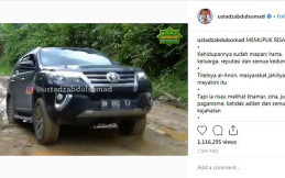 Mantab, Ustadz Ini Trabas Trek Offroad Pakai Toyota Fortuner