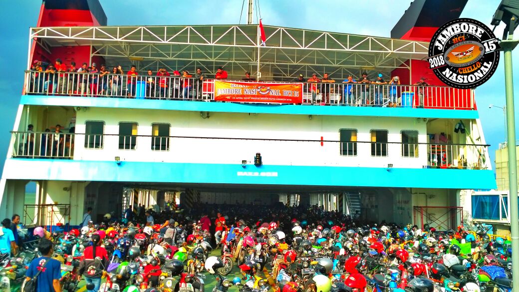 Hadiri Jamnas di Lombok, 750 Motor Honda C50 C70 C90 Sebrangi Lautan