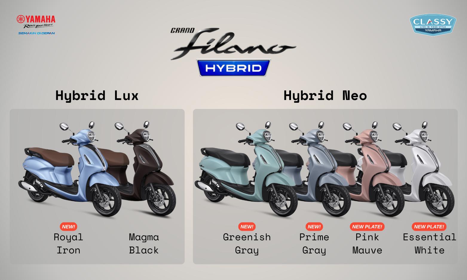 Rp28 Jutaan, Ini Daftar Warna Baru Yamaha Grand Filano Hybrid