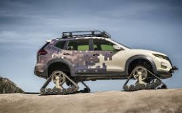 Garang, Nissan SUV Pakai Roda Tank