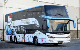 PO KYM Trans Meluncur Bus Baru, Racikan Karoseri Laksana Pakai Sasis Langka