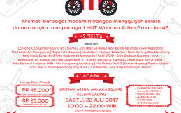 Jelang HUT 45 Wahana Hadirkan 45 Jajaran Kuliner Ternama