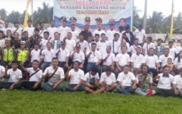 Apel Akbar Satlantas Polres Pohuwato bersama Puluhan Komunitas Motor
