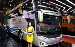 PO SAN Terima 4 Bus Scania Karoseri Adiputro di GIICOMVEC 2020
