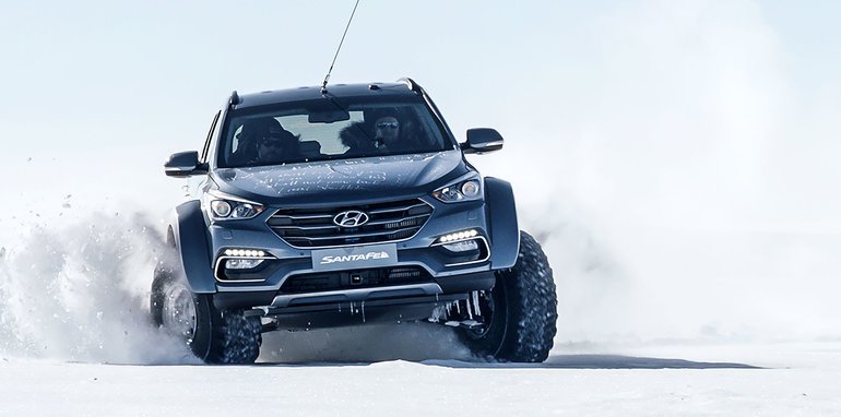 Hyundai Santa Fe Jadi Mobil Pertama yang Taklukkan Antartika