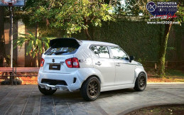 Bukan Rakitan Lokal, Suzuki Ignis Dioprek Bertema Nasionalisme di Indonesia Modification Expo 2020