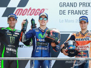 Rossi dan Marquez Jatuh, Vinales Raih Podium Pertama
