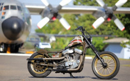Motor HD Berdesain Pesawat Tempur Bisa Dimiliki Pengunjung Kustomfest 2018
