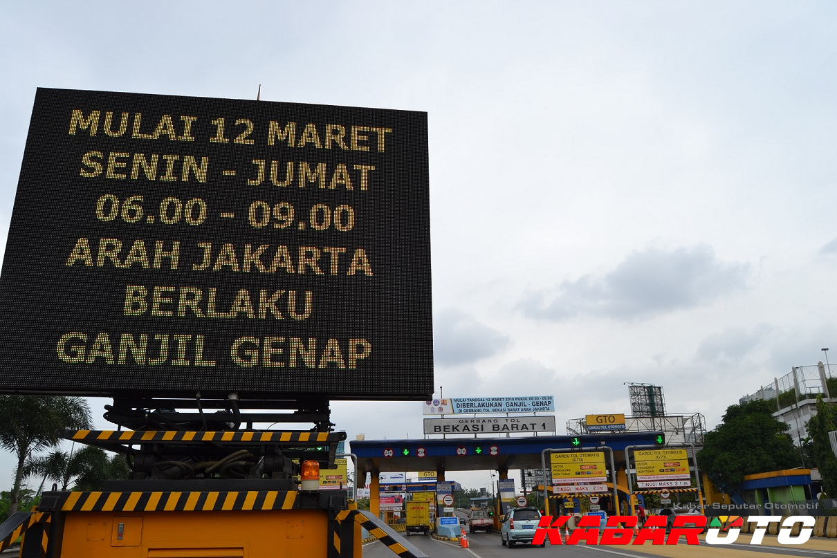 Hari Pertama Ganjil Genap, Tol Cikampek Arah Jakarta Lancar