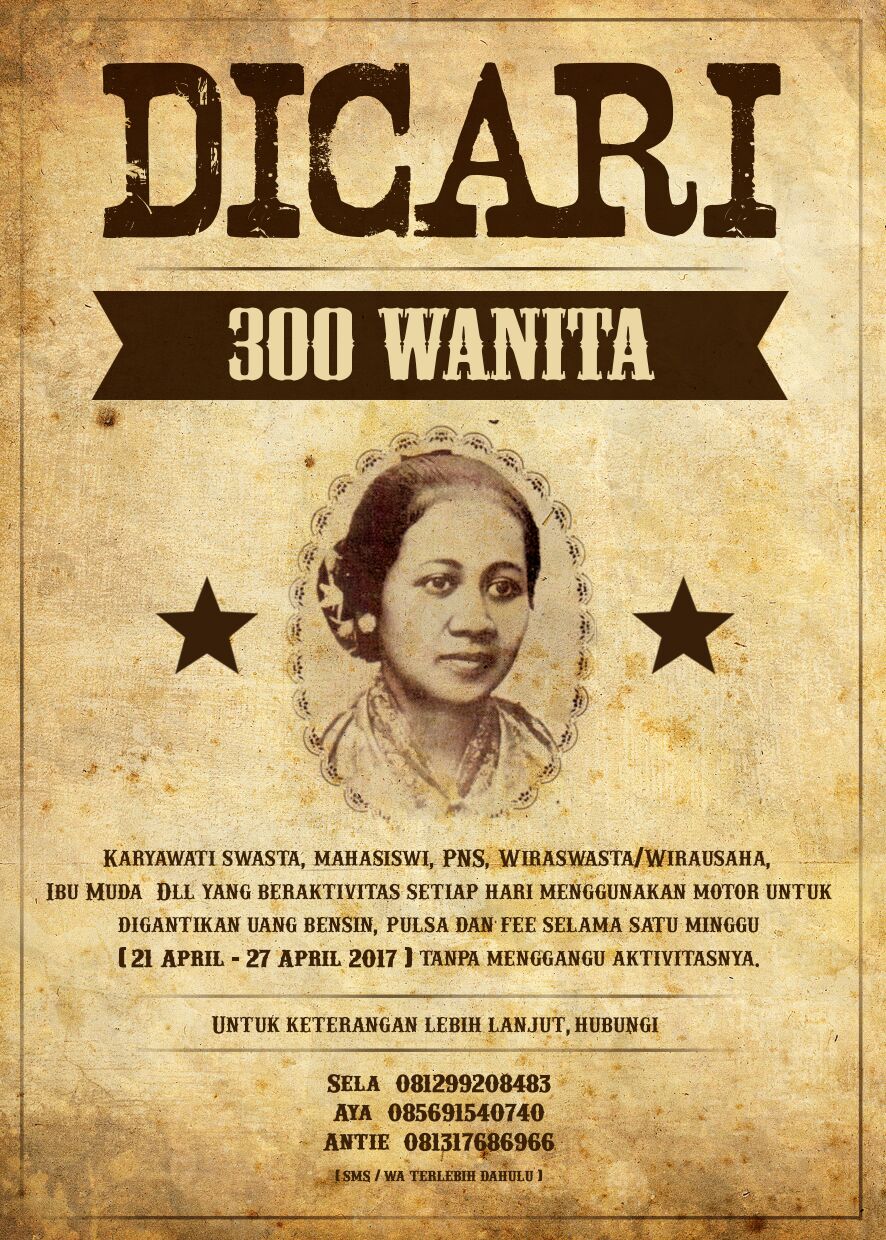 KIRANA Mencari 300 Pengendara Motor Wanita