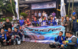 Rombongan Media Di Sambut Komunitas GSX-R150 Dan GSX-S150 Bandung 