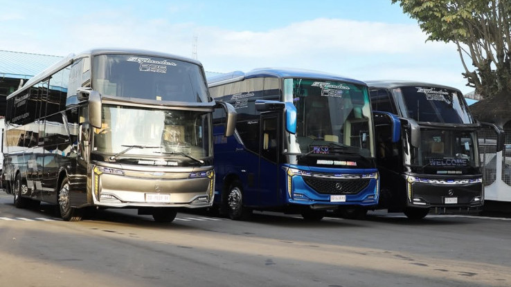 Deretan Bus Baru PO Matano Trans Nusa Rakitan Armada