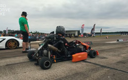 Edan, Gokart Bermesin Moge ini Digeber Pol di Lintasan Drag Race!