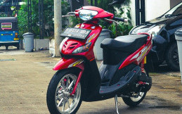 Yamaha Mio Lawas Terlihat Kece, Pakai Sokbreker KYB dan Ban Aspira Premio Torreno