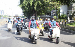 Vespa Benz Owners (VBO) Warnai Ultah Perdana dengan Riding dan Baksos