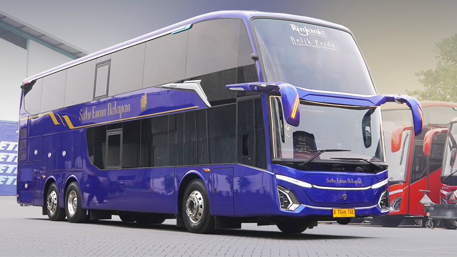 PO 168 Trans Punya Bus Double Decker Baru, Bikin Penumpang Tambah Nyaman
