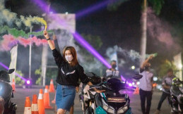 Yamaha Gelar Riding Malam Pakai New Aerox 155 Connected di Palembang